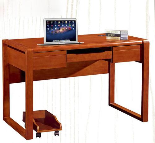 实木电脑桌家用台式橡木办公桌 现代简约儿童写字台1米小桌子商品大图